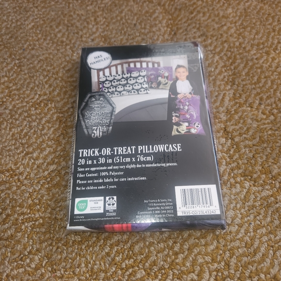 Nightmare Before Christmas Trick-or-Treat Pillowcase 20x30 Jack Sally Oogie Zero - Picture 2 of 2